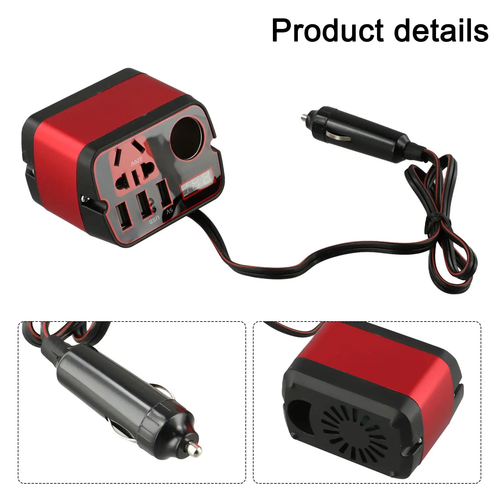 Travel Convenience Car Power Inverter Car Converter Power Inverter Fast Charging Capability Compatible With Electronic Devices