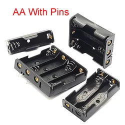 AA battery box AA battery holder With Pins PCB Pin type Battery Holder Can Be soldered suitable for AA battery 1/2/3/4 Slot