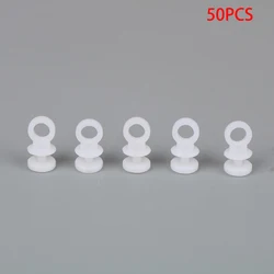 50PCS Curtain Rail White Modern Style Accessories Plastic Curtain Track Gliders for Home Hanging Curtain Glider Hook Ring Rail