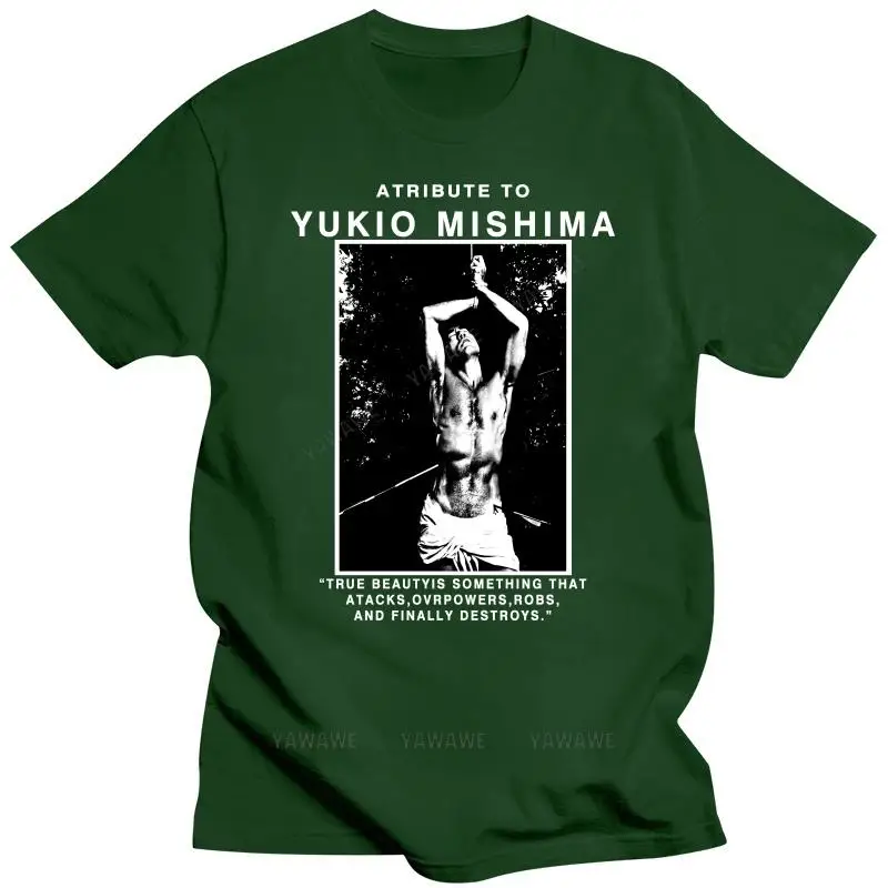 Adult tee tops teenager fashion cotton tee-shirt Yukio Mishima“True Beauty”shirtunisex tshirtgift women men vintage t shirt