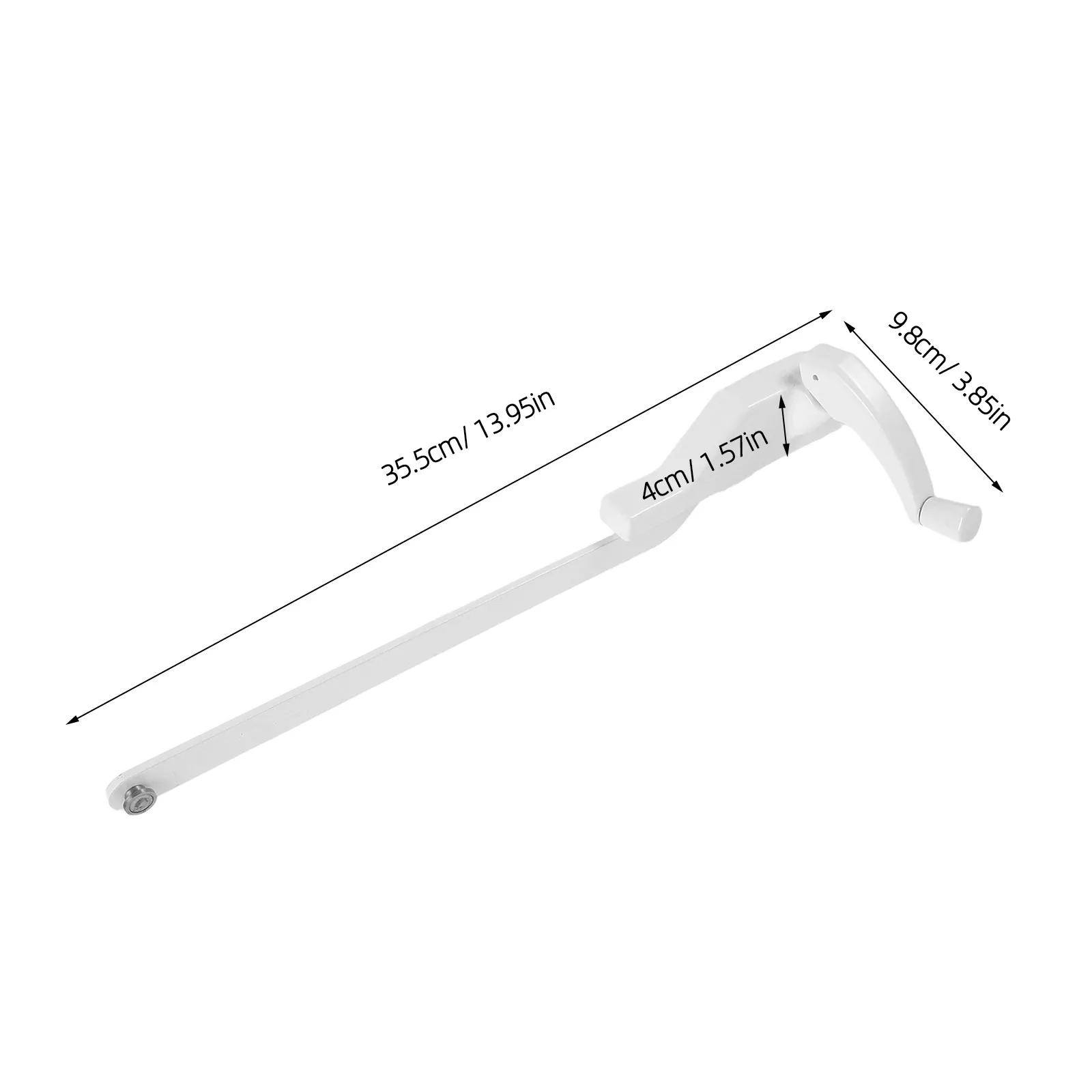 Right Hand Casement Window Crank Operator 14 Inch Single Arm Replacement Handle Easy Manual Window Opener Zinc Alloy Vertical