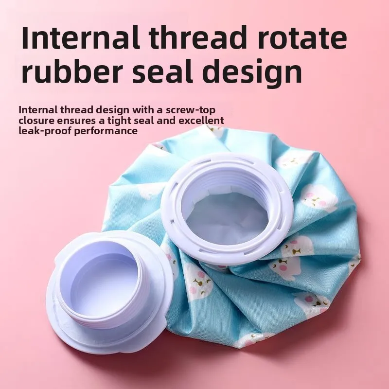 Cartoon Reusable Hot & Cold Ice Pack, Portable Foldable Fabric Cold Compress Bag for Sprain Physiotherapy Indoor Outdoor