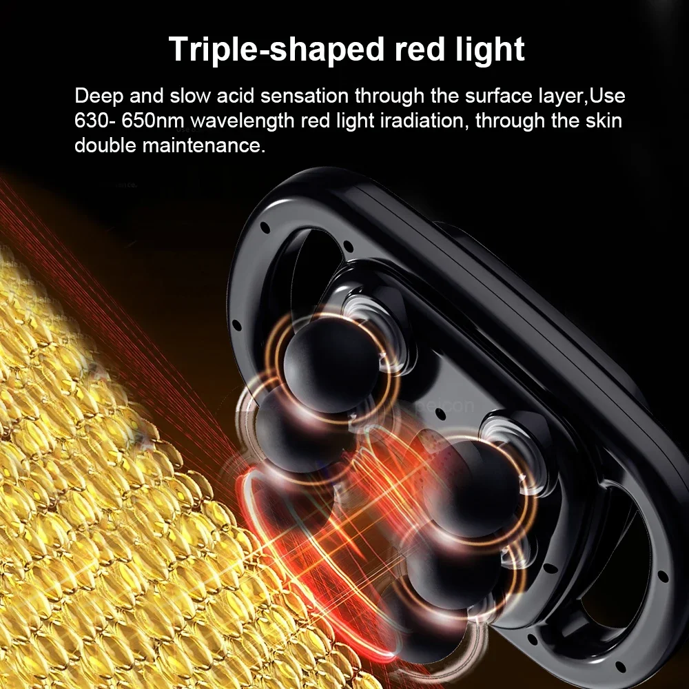 فآسيا بندقية ستة رؤوس عميق عالي التردد الاهتزاز 14 مللي متر اللاسلكية الخصر والظهر مدلك الجسم الاسترخاء الكتف العجل مدلك