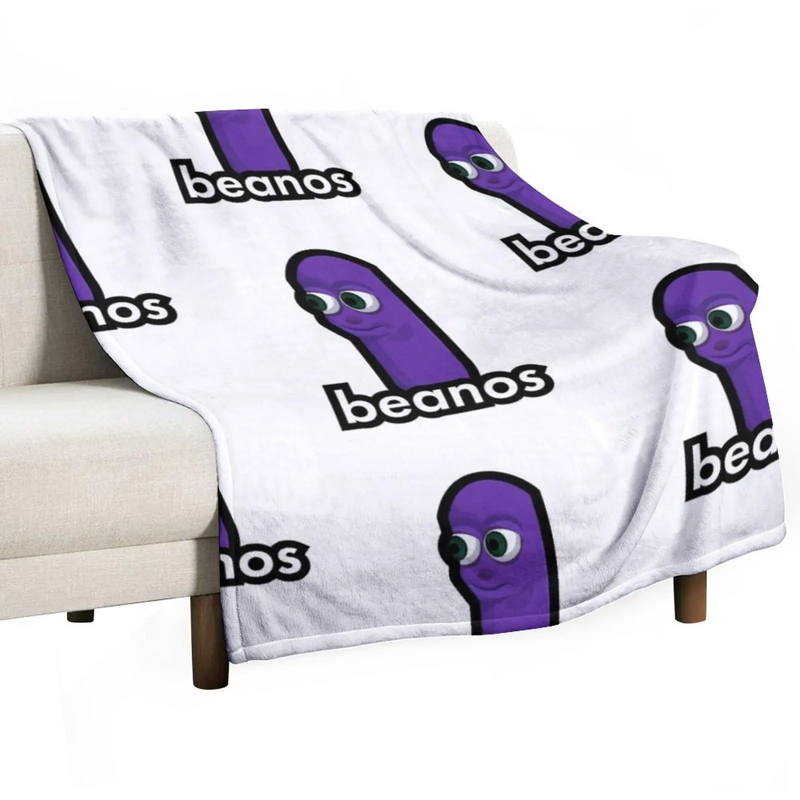 Beanos Meme Throw Blanket Sofas cosplay anime Beautifuls anime Blankets