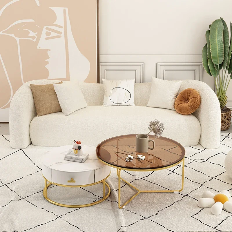 

Designer Minimalist Living Room Sofa Bed Foam Sponge 3 Seat Cream Couch Small Family Customized Canape Salon Bedroom Furniture