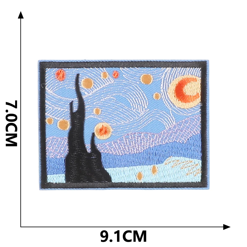 Patches für Jacken, Outdoor-Kleidung, Meereswellen, Naturlandschaft, Walstreifen, Parches, zum Aufbügeln, bestickter Stich, DIY-Designer, zum Aufnähen – Detail 7