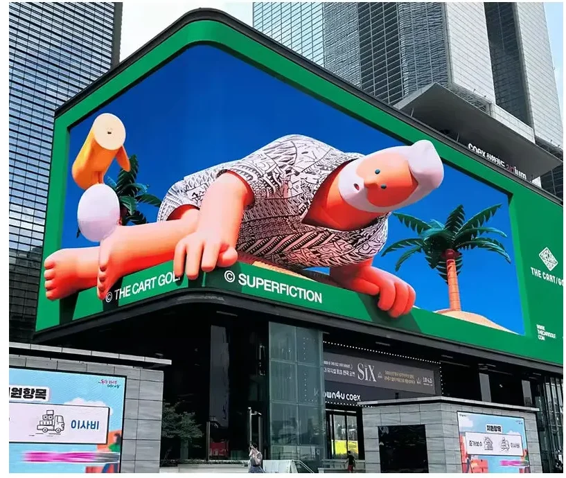 Customized Video Wall Outdoor Naked Eye 3D Digital Wall High Brightness P4p5p6p8led Display Screen For Outdoor Advertising