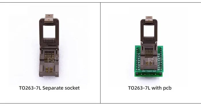 Clamshell TO263-7L TO-263-7L 7pin TOLL263 TO263-8L TO-263-8L Soquete de teste de envelhecimento de 8 pinos