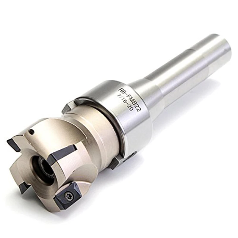 Novo R8 Fmb22 Arbor 400R 50Mm Face End Mill Shell Cutter + 4X Apmt1604 Inserções de Metal Duro