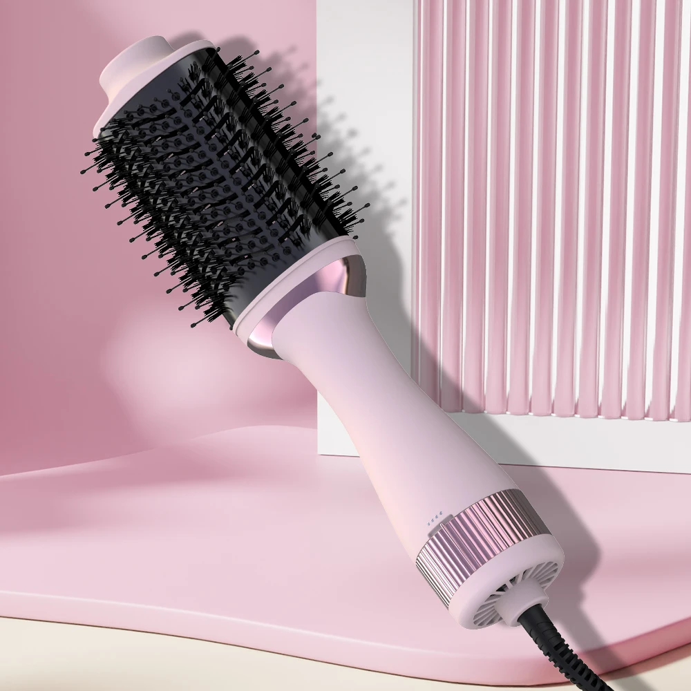 

SMET New Design High Power Blow Dryer Brush Hair Straightening and Drying Secador De Pelo Hot Air Brush Hair Styles Brush Comb