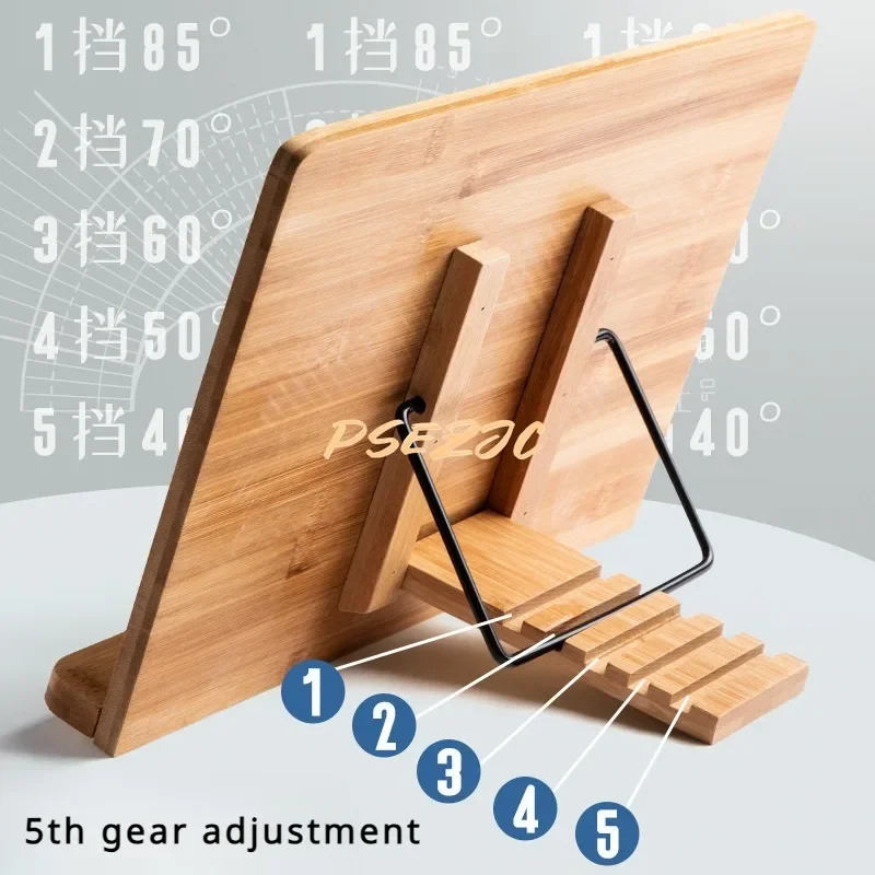 Imagem -04 - Suporte de Leitura de Madeira Portátil Suporte de Estudante Multifuncional Ajustável Doméstico