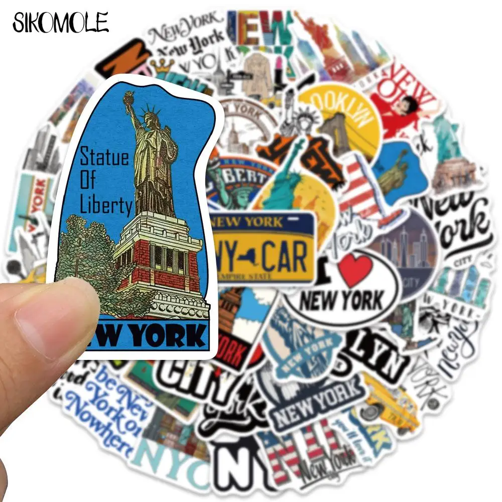 10/30/50PCS Cartoon New York City Signs Graffiti Stickers Kawaii DIY Traveling Luggage Guitar Fridge Laptop Sticker Kid Decals