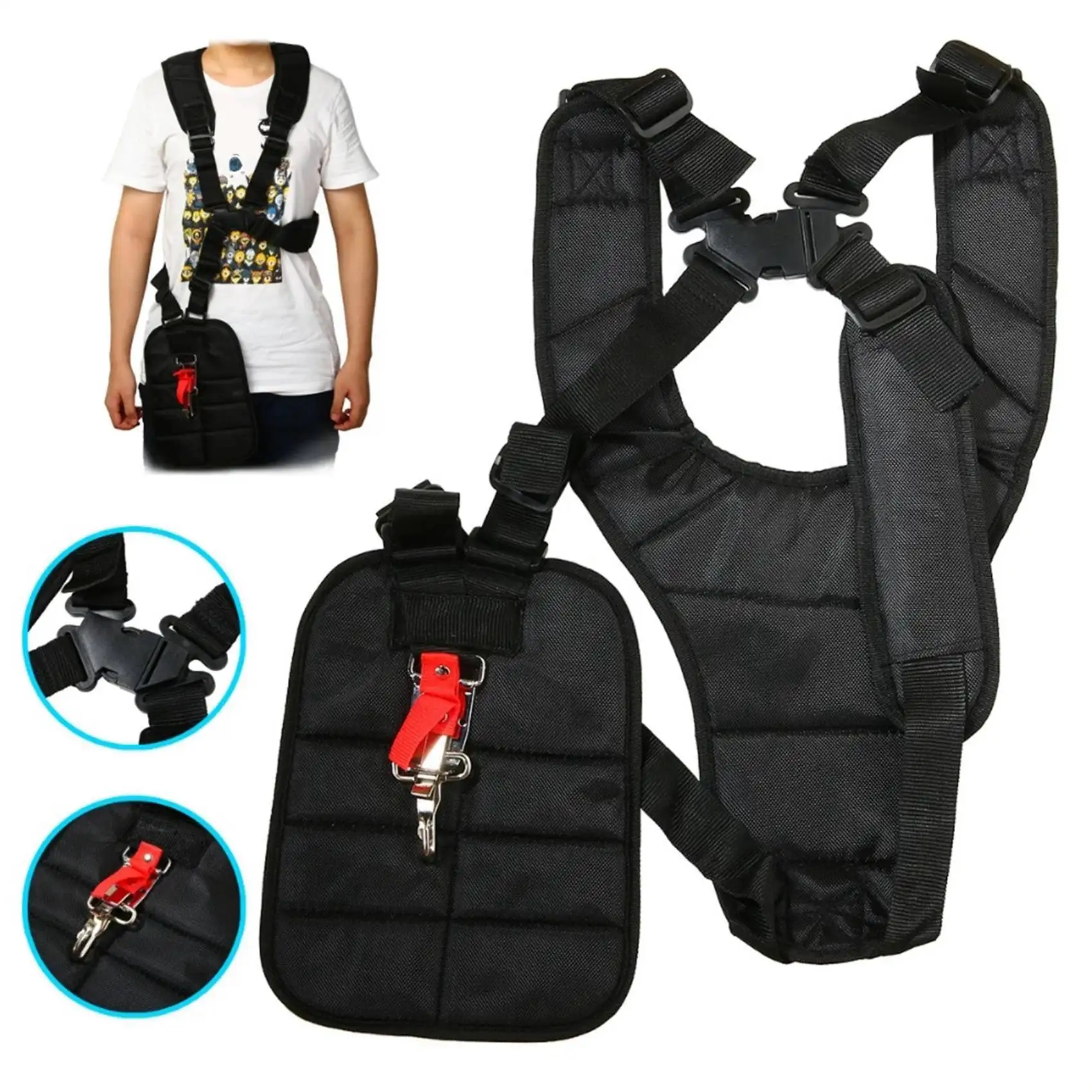 ABRE-2X Trimmer Shoulder Harness Strap Belt Lawn Mower Grass String For Brush