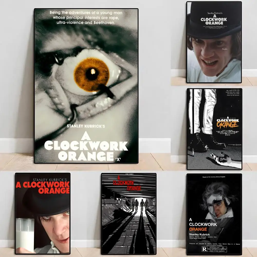 Movie A Clockwork Orange Poster Self‑Adhesive Waterproof PP Poster Coffee House Bar Wall Art Sticker Room Home Decor