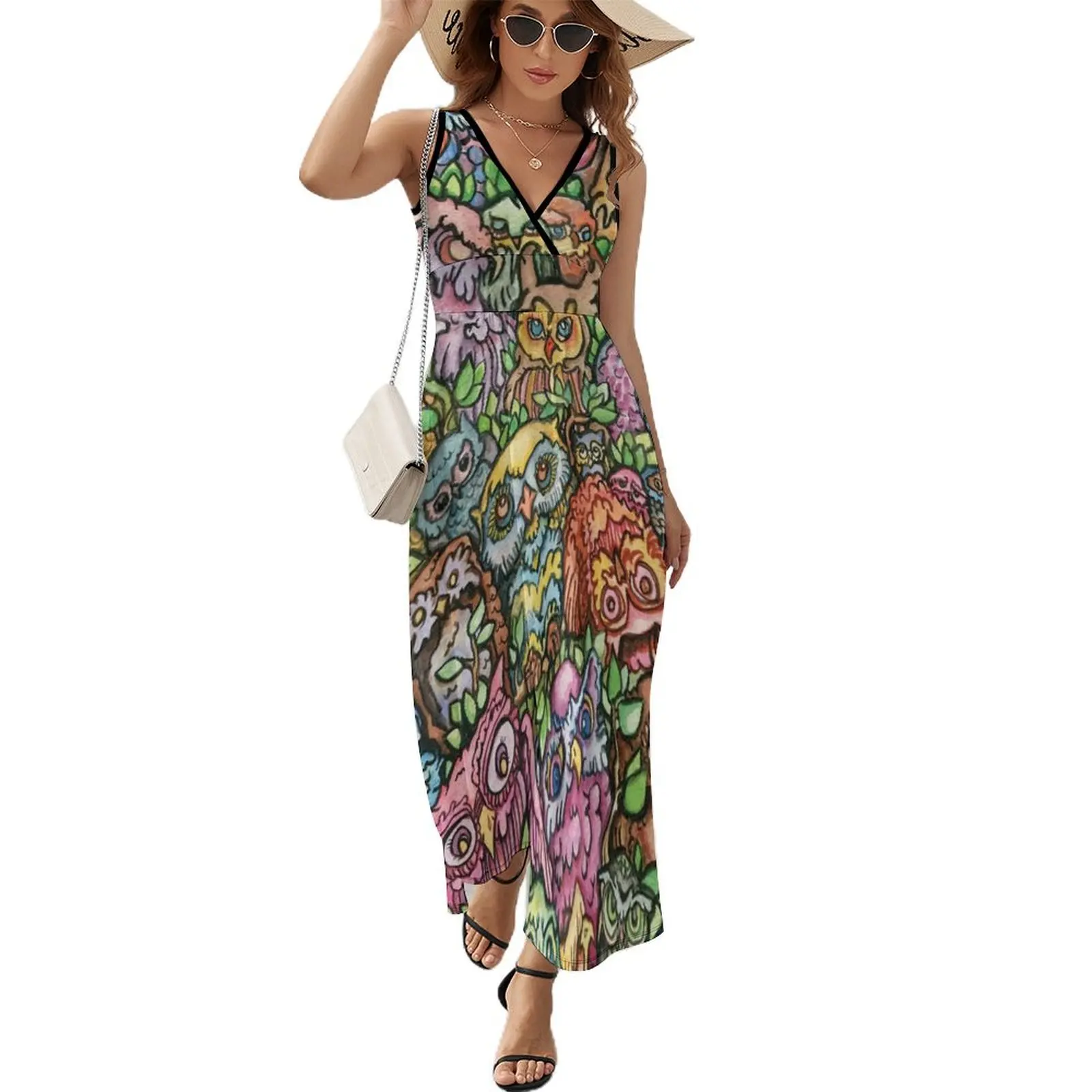 

Almost 60 Owls Short-Sleeved Dress summer clothes for women dress korean style