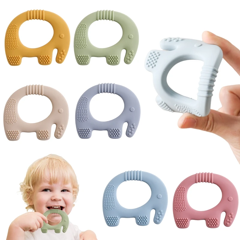 Teether for Babys Baby 0 12 Months Toys Silicone Elephants Rattle Baby Care Utensils Dental Care Silicone Infant Teething Toy