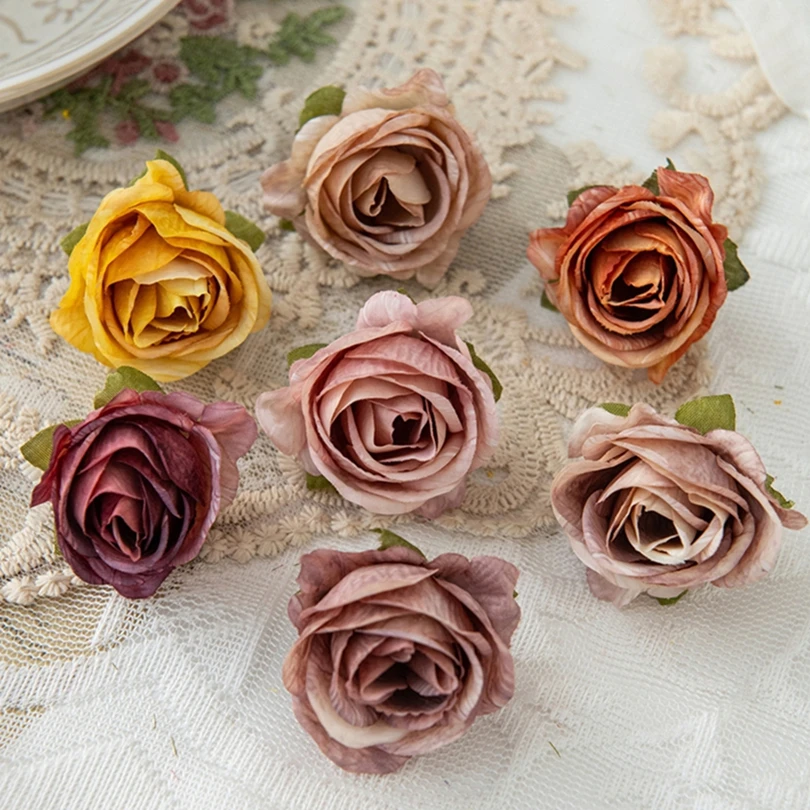 

50/100PCS Bubble Rose Artificial Flower Home Living Room Table Decor Wreaths Wedding Bridal Accessory Photograph Decorative Prop