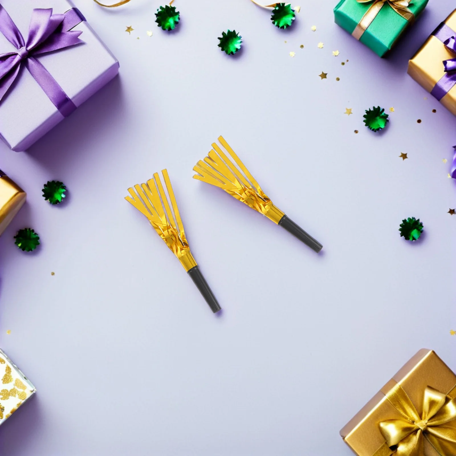 

120Pcs Festive Rain Stream Horns Glitter Blowers Noise Makers for Birthday Party New Years Eve Celebration Decor Party Favors