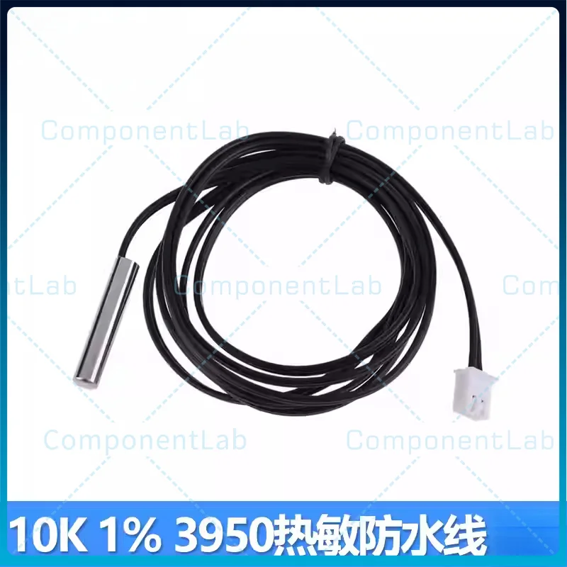 10-50pcs New NTC Thermistor Sensor B3950 10K 1% with Teflon High-Temperature Resistant Wire and Waterproof Probe