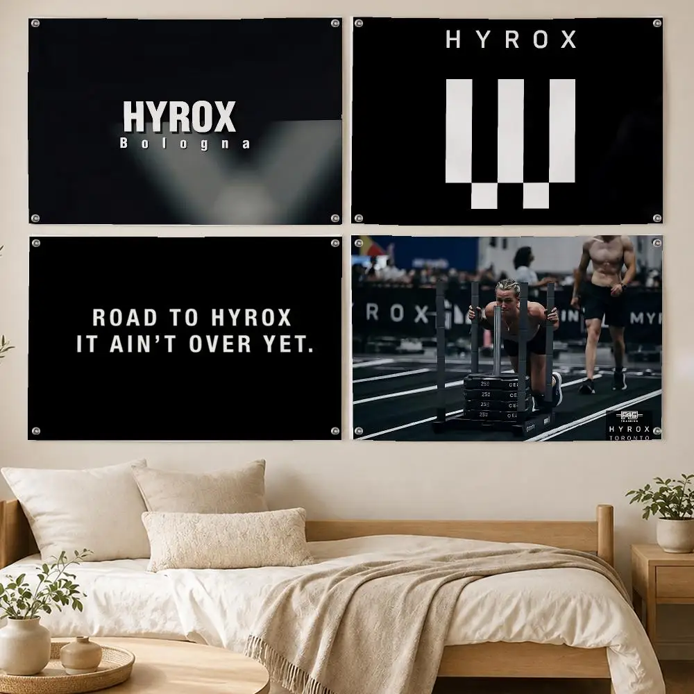 HYROX Fitness Competition Flags Room Bedroom Home Outdoor Wall Hanging Concert Printed Background Decoration Art Banne
