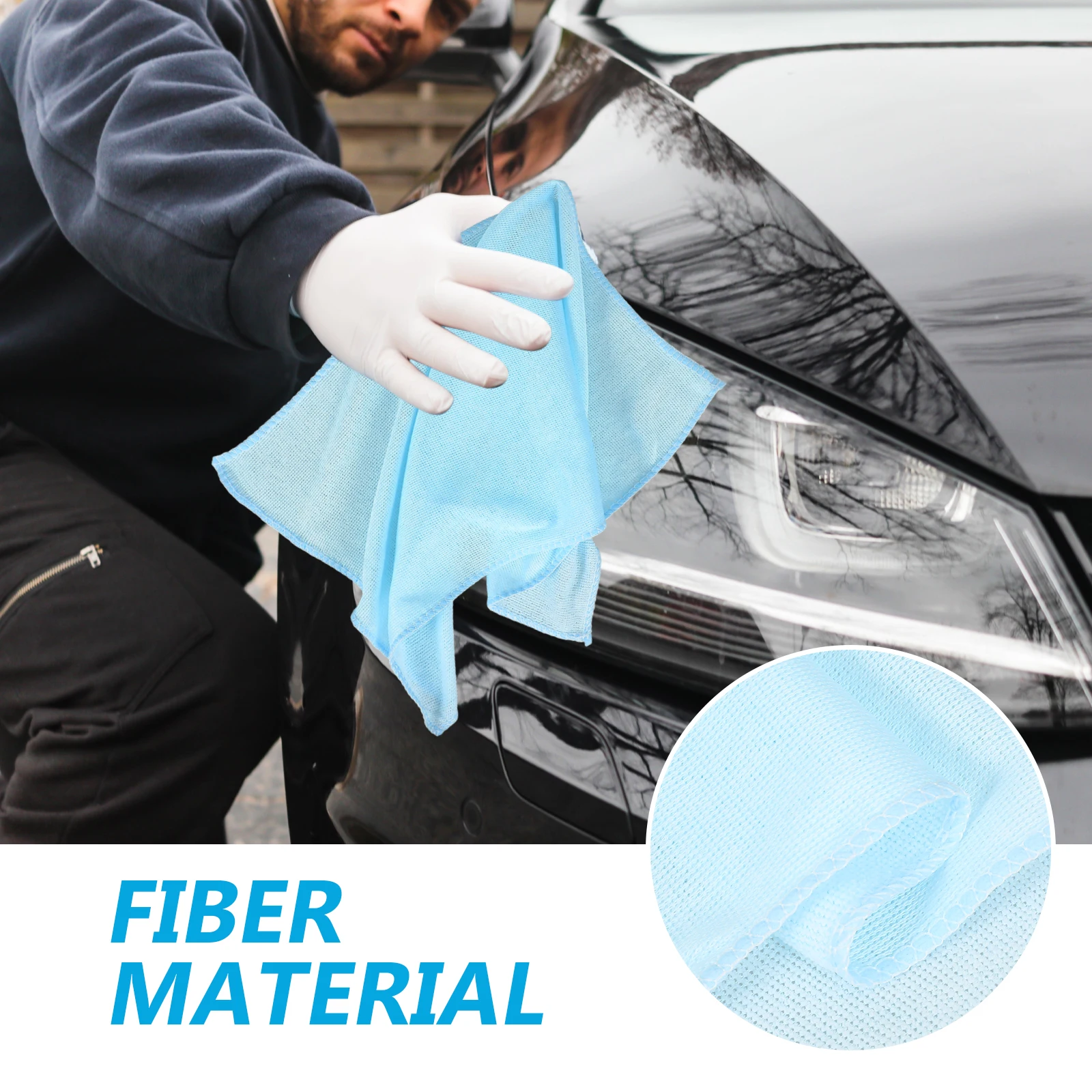 

12pcs Car Wash Towels Microfiber Drying Super Absorbent Cleaning Cloth Waxing Polishing 30x70cm Portable