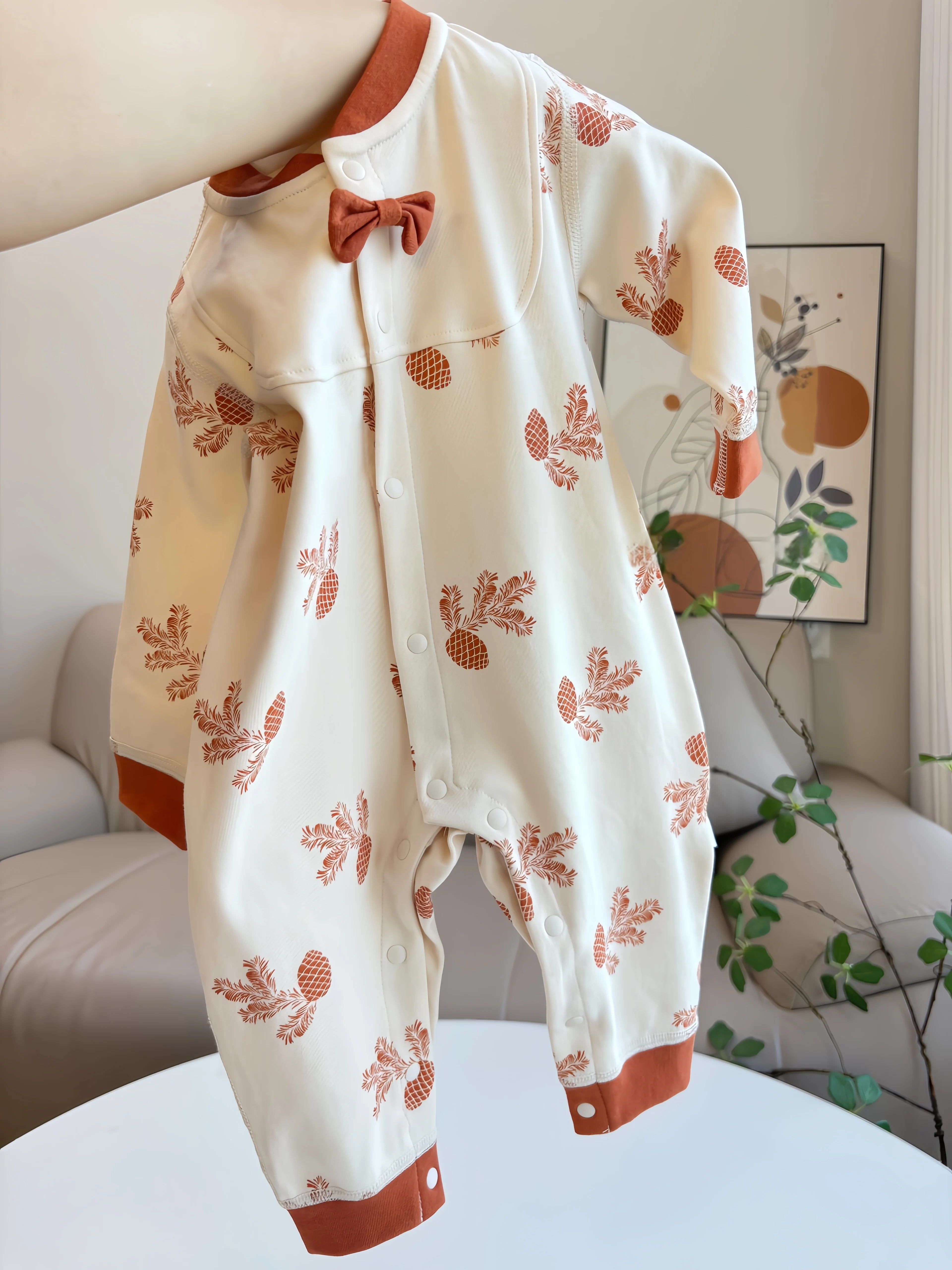 Traje de algodón puro para bebé, pelele de primavera y otoño para recién nacido, traje de gateo negro para bebé, Clase A, sin costuras, marca china Fen Jing Rou