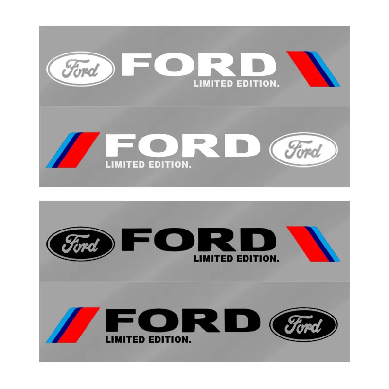 2pcs Car Side Door 3D Sticker Badge Decal Decoration Styling For For Ford Fiesta Focus 2 mk3 Mondeo mk4 Mustang Ranger Kuga