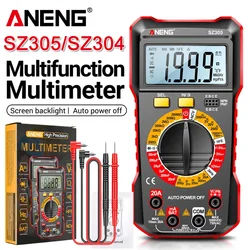 ANENG SZ305/SZ304 Digital Multimeter Resistance Meter 1999/2000 Counts Multimetro Auto-Ranging AC/DC Votage Current Ohm Tester