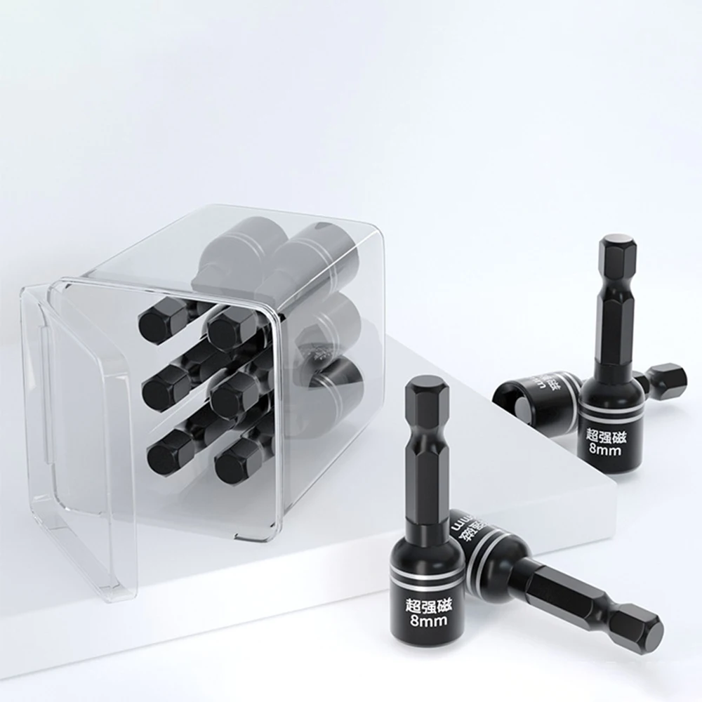 

Сильная магнитная удлиненная шестиугольная головка для воздушной пушки S2, высококачественная ванадиевая сталь, 8 мм, электрический ключ, шестигранная головка