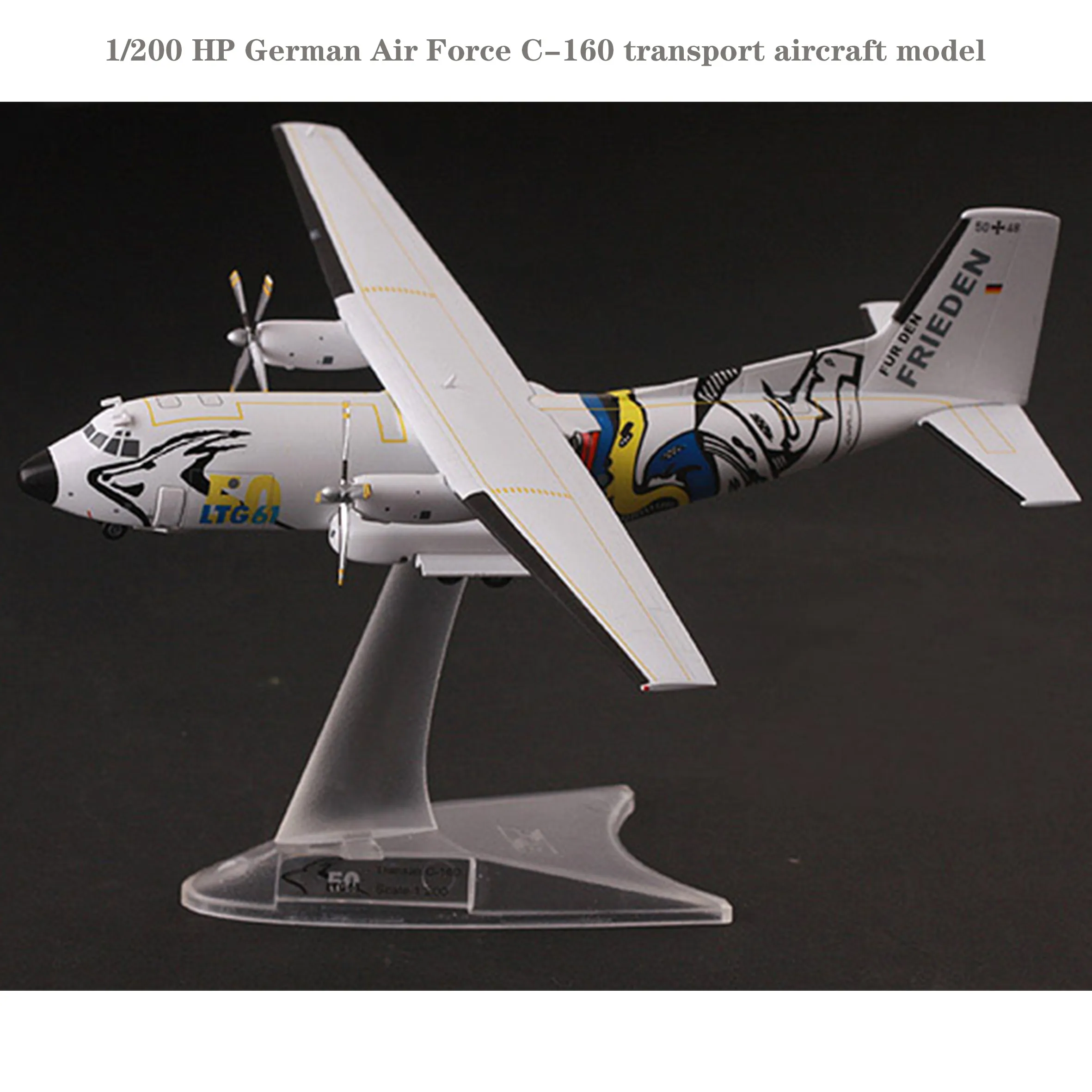 Fine 1/200 HP German Air Force C-160 transport aircraft model  Painting for the 50th Anniversary  Alloy collection model