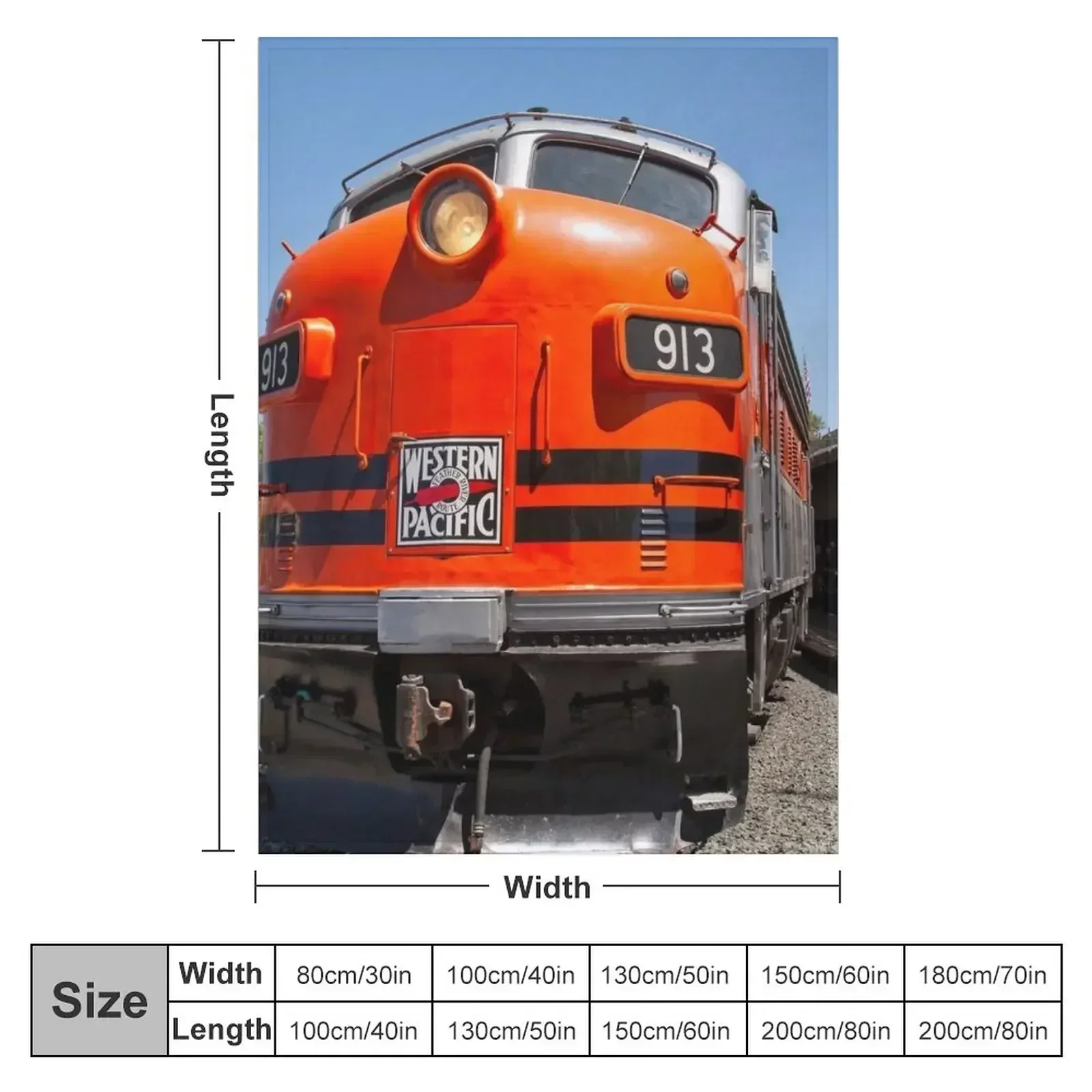 Western Pacific Train Locomotive Throw Blanket Flannel Sofas Softest Travel Blankets For Bed Retros Blankets