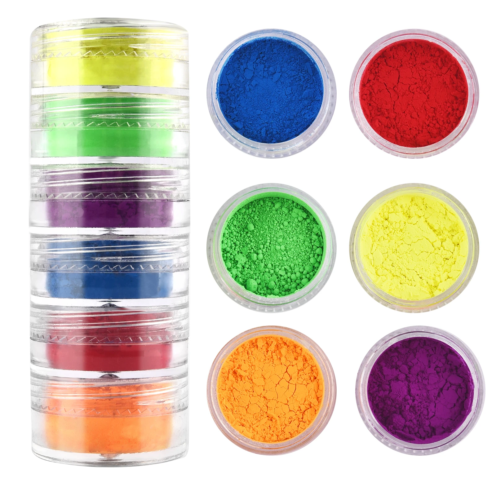 6pcs/Lot Multi-Color Pearlescent Powder Resin Pigment Mica Mineral Powder Dye DIY Epoxy Resin Jewelry Making Nail Decor Makeup