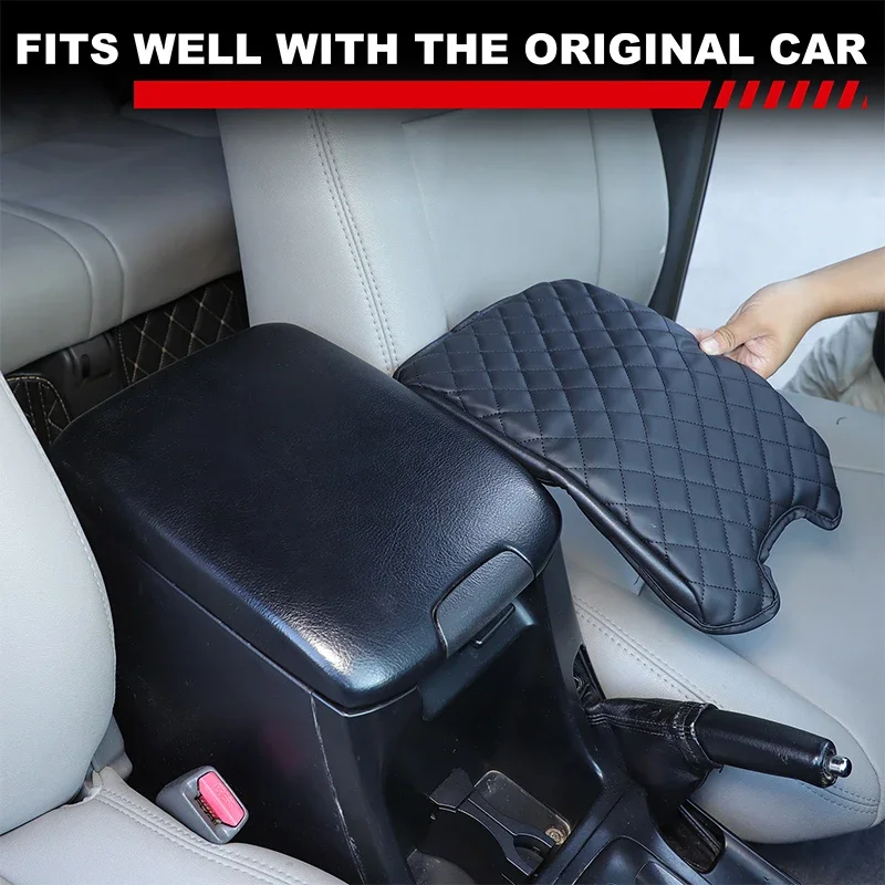 

Для Toyota Land Cruiser Prado 120 2003-09 кожаный черный автомобильный подлокотник для центральной консоли, коврик для хранения, аксессуары для интерьера автомобиля