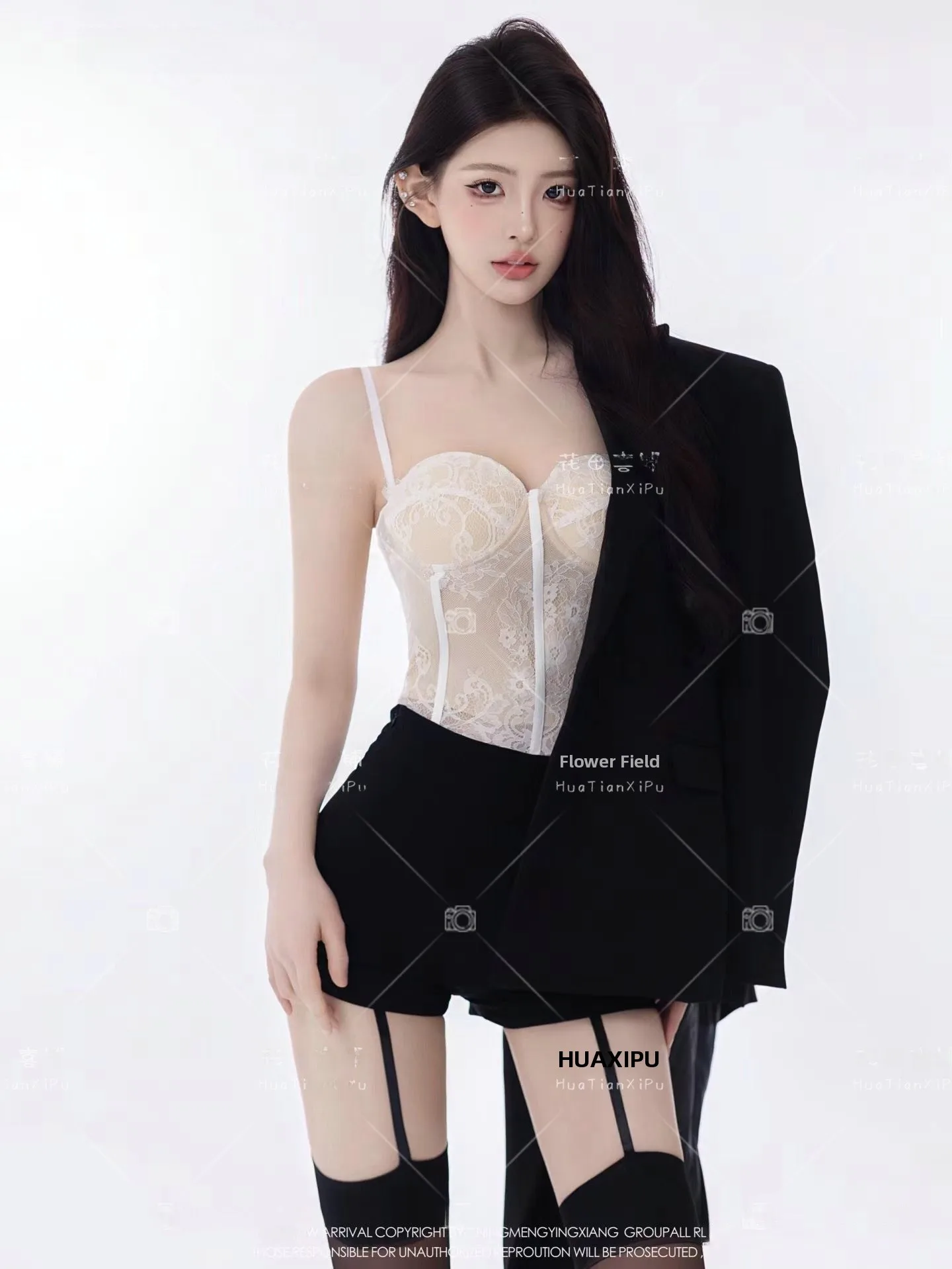 Studio New Style Sweet Cool Lady Suit Photography Portrait Art Photo Clothing Personality Temperament Fashionable Stage Costume