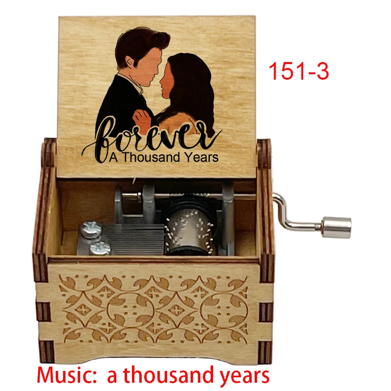 music a thousand years Music Box Wooden Girlfriend wife friend wedding new year Christmas movie music fans Presents gift