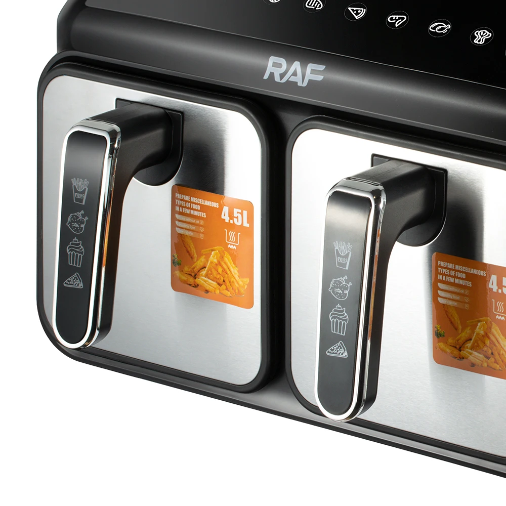 New Arrival Air Fryer 9L Black Dual Multifunction Advanced Air Fryer Machine Kitchen Temperature Control