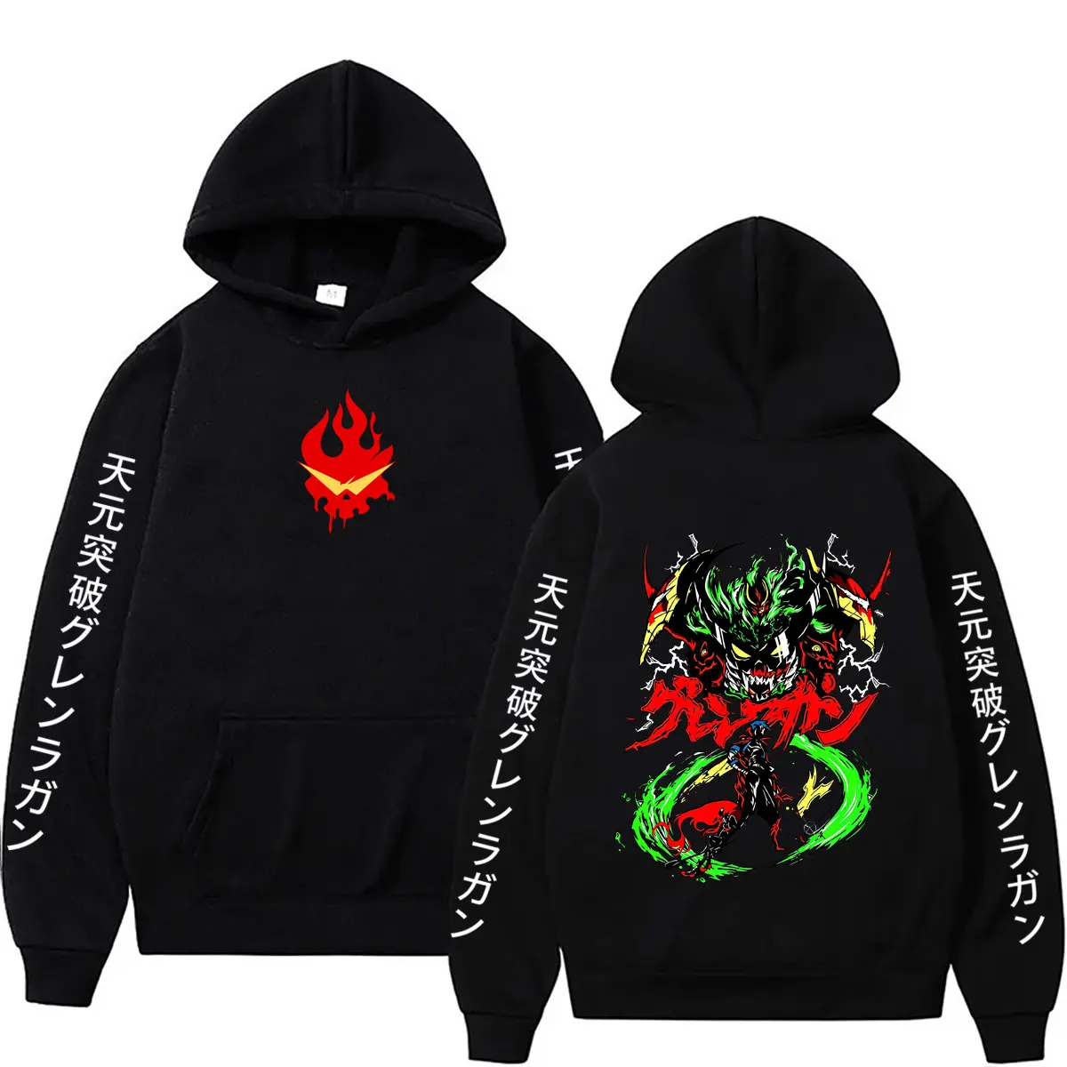 Anime Tengen Toppa Gurren Lagann Simon Merch Hoodie Men Women Manga Harajuku Streetwear Male Cosplay Oversized Pullover Hoodies