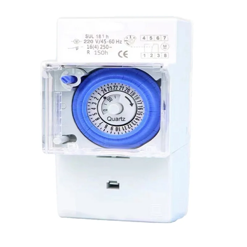 

【PRICE-DROP!】24 Hours Time Switch Relay Electrical Programmable Timer Plastic Mechanical Timer SUL181H Din Rail Timer Switch