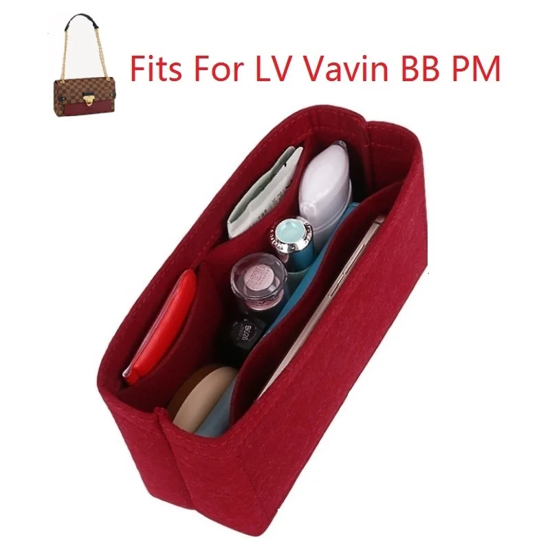 Fits For Vavin BB PM Flap Felt Cloth Insert Bag Organizer Makeup Handbag Organizer Travel Inner Purse Portable Cosmetic Bags