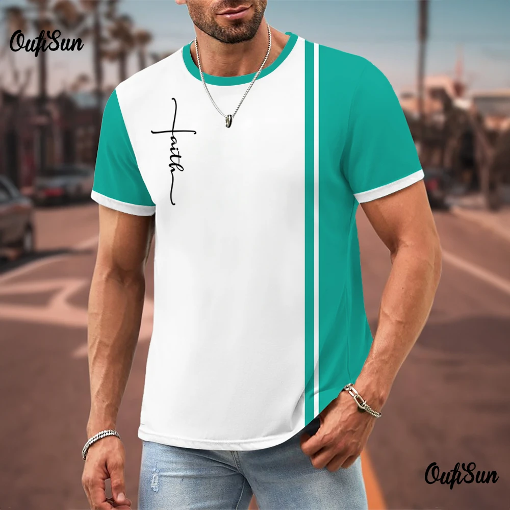 2024 Men\'s T-Shirt The Crusades Jesus 3d Print Summer T Shirt For Man Short Sleeve Fashion Casual Streetwear Men\'s Clothing Tops