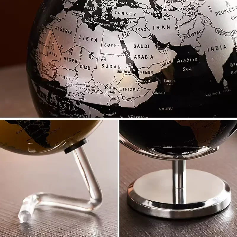 Metal Rotating Globe – Desktop Decor for Home & Office 6