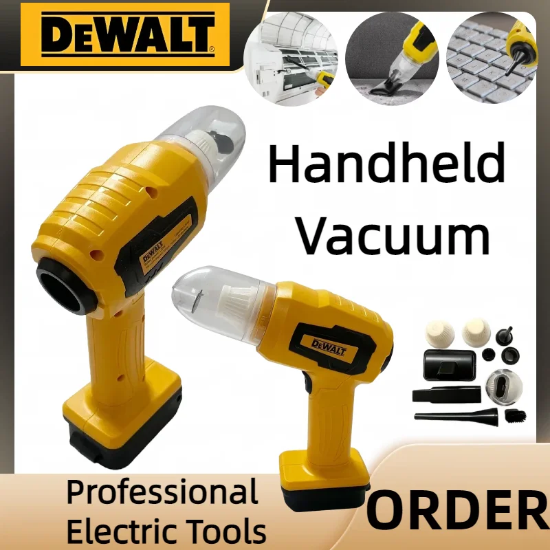 Aspiradora Inalámbrica Dewalt para Hogar y Auto, 10kPa, 2 en 1, Multifuncional, Recolector de Polvo, Soplador de Aire, 20V