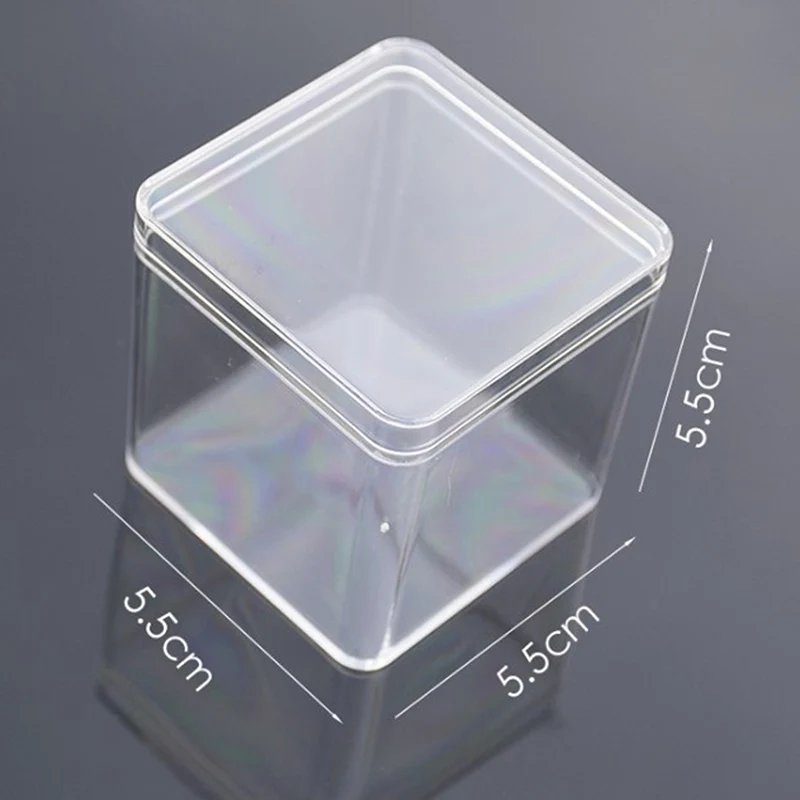 1Pc Clear DIY Wedding Gift Box Baby Shower Favors Personalized Mini Transparent Plastic Candy Box 5.5*5.5*5.5cm