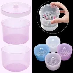 4 Color Nail Art Drill Bits Grinding Head Sterilizer Disinfection Box Nail Tool Cleaning Box Manicure Storage Case Accessories