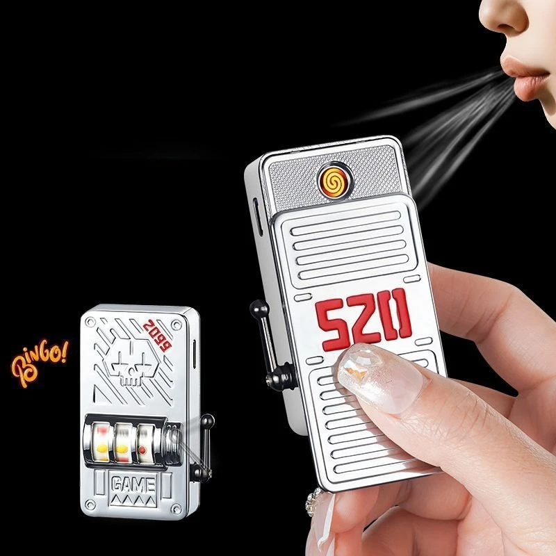 New Intelligent Voice Controlled Lighter Windproof Charging Joystick Interactive Igniter Cigarette Accessories Men's Gift