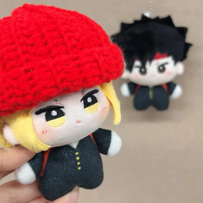 New 10cm Haikyuu!! Anime Hinata Shoyo Akaashi Keiji Oikawa Tooru Cute Stuffed Keychain Cosplay Cartoon Pendant Plushie Gift