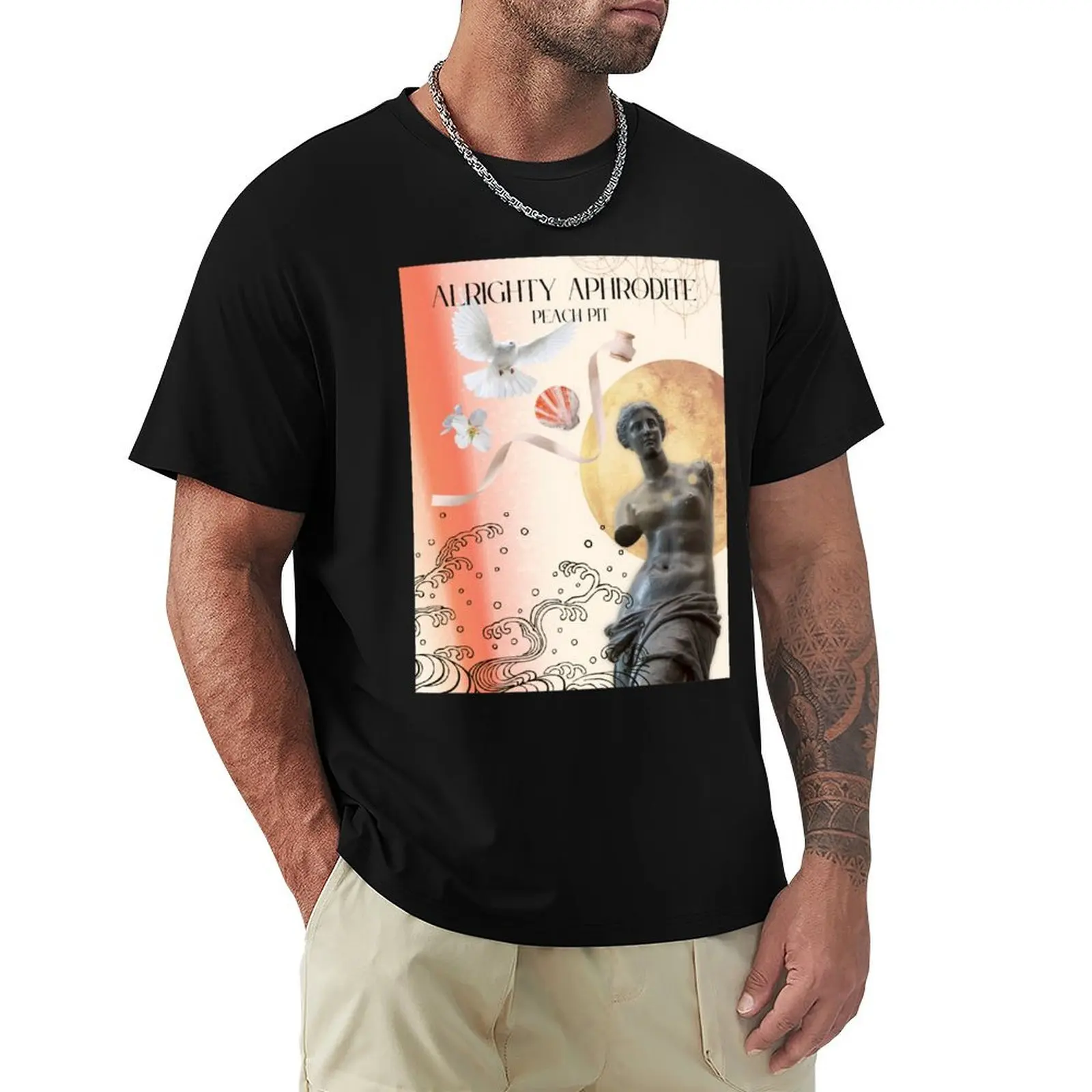 

Alrighty Aphrodite Peach Pit Collage T-Shirt shirts graphic kawaii clothes affliction shirts plus size men clothing