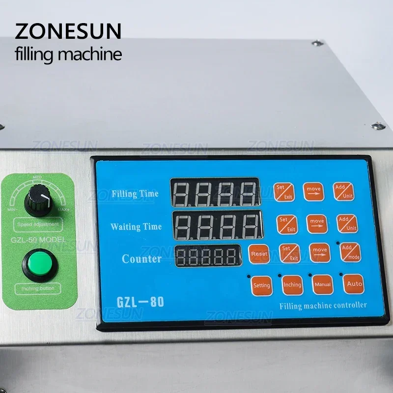 ZONESUN Peristaltic Pump Bottle Water Filler Semi-automatic Liquid Vial Filling Machine for Juice Beverage Oil Perfume