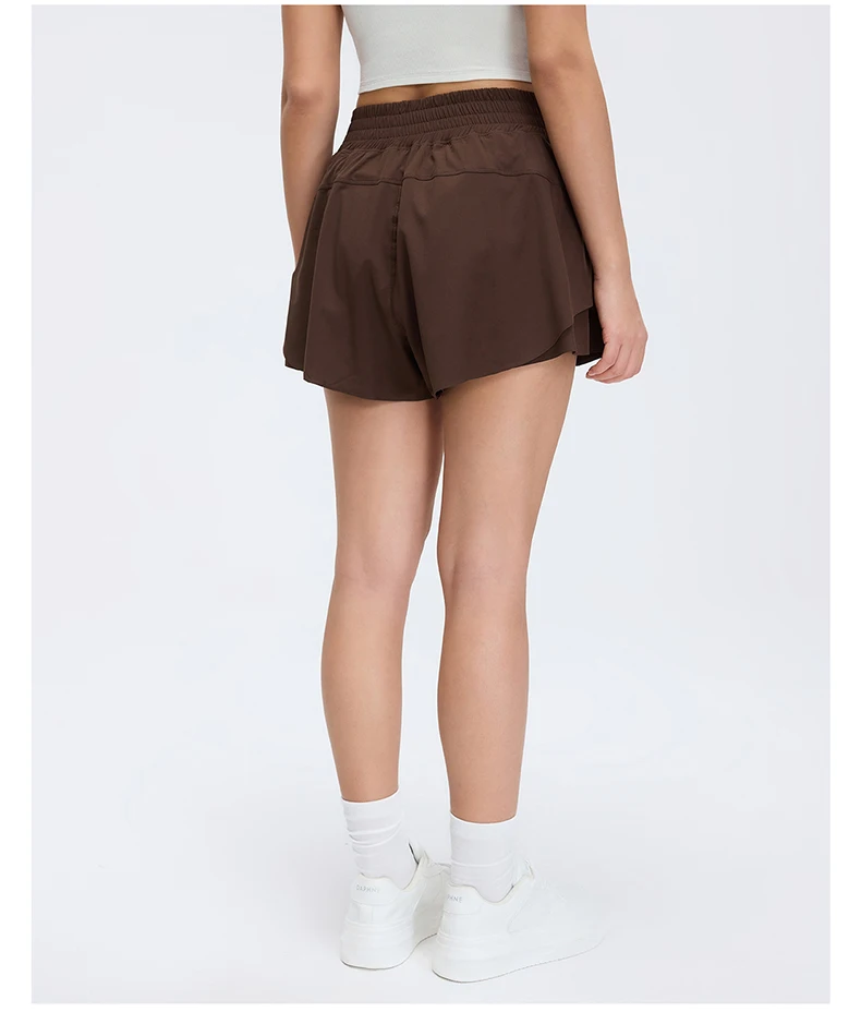 Damen Outdoor-Laufshorts Sommer High-Waist Yoga-Shorts 2-in-1 Gym-Shorts Sportbekleidung Schnelltrocknende Trainingskleidung für Frauen – Detail 15