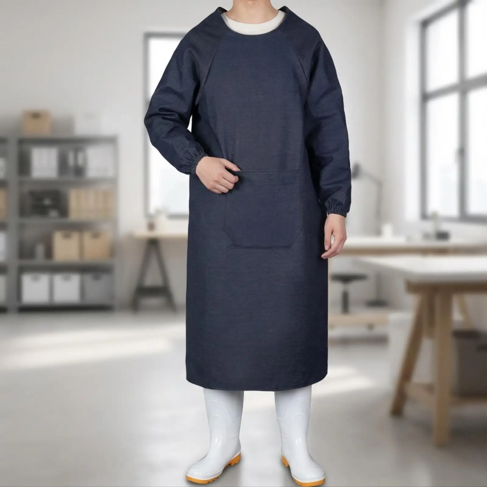 wear-resistant-denim-work-apron-for-men-with-front-pocket-full-body-shield-for-workshop-woodworking-and-gardening